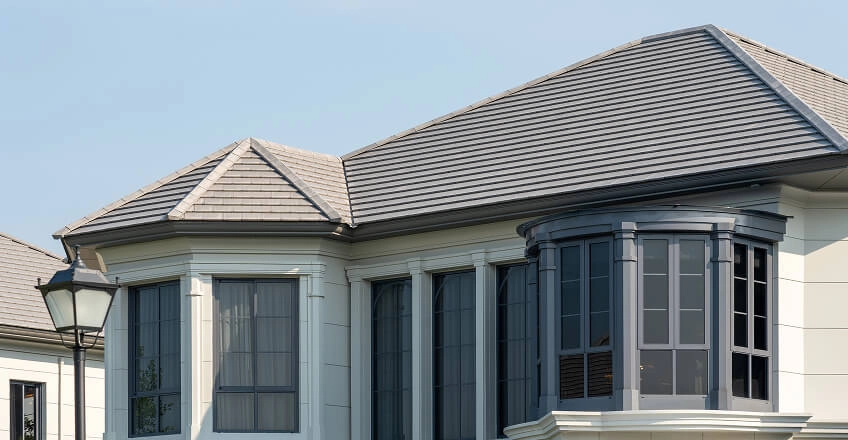 House with windows and roof